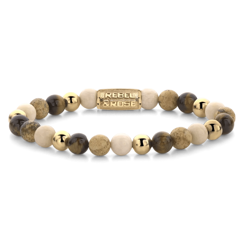 Beads - Autumn Love gold-coloured armband (60044) – Bruin, Mix, Goud