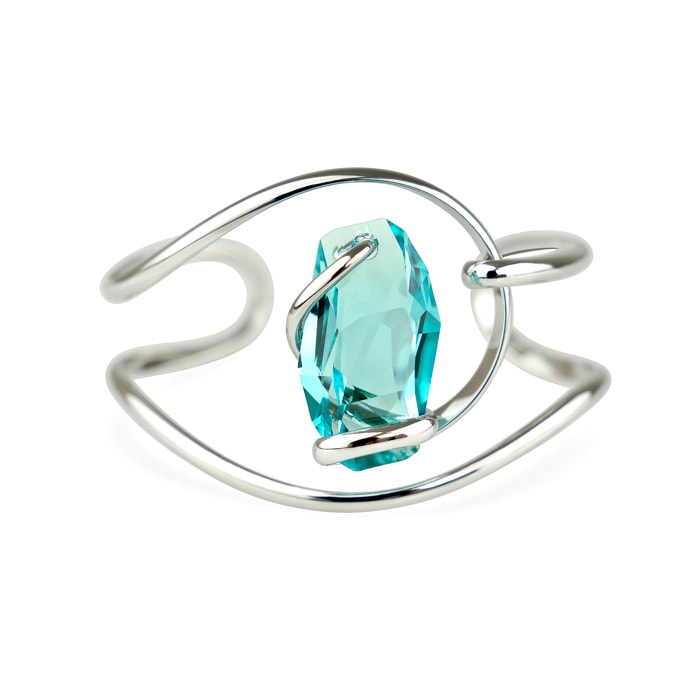Meteor Turquoise armband – Zilverkleurig, Turquoise