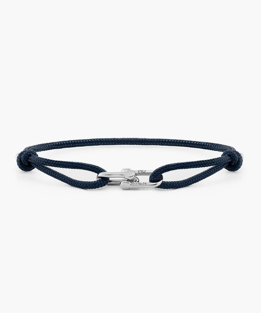 Daunting Dean armband – Navy Silver