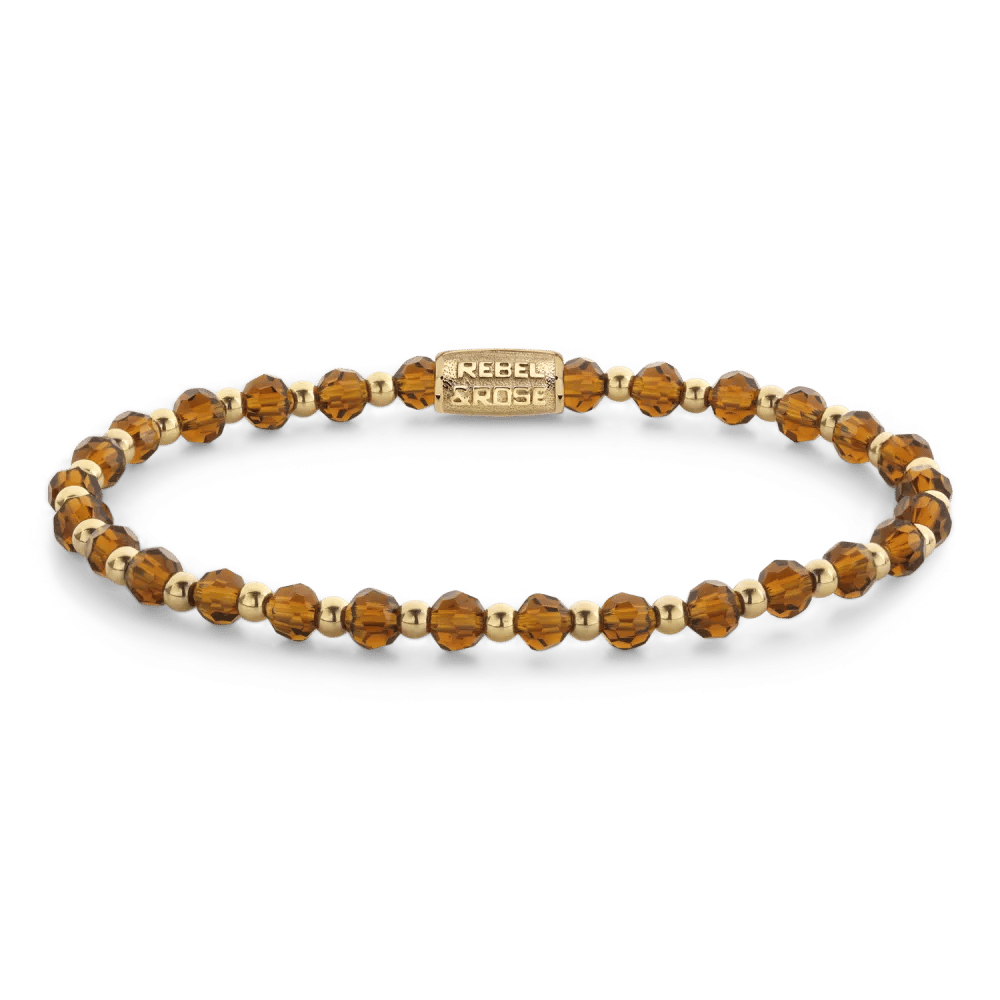 Beads - Mix Autumn Love Glam Rocks armband – Bruin, Mix, Goud