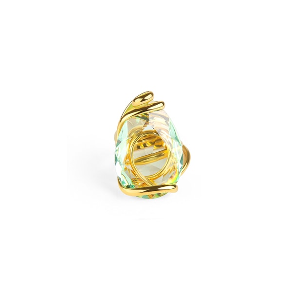New Drop Peridot ring – Goudkleurig, Groen