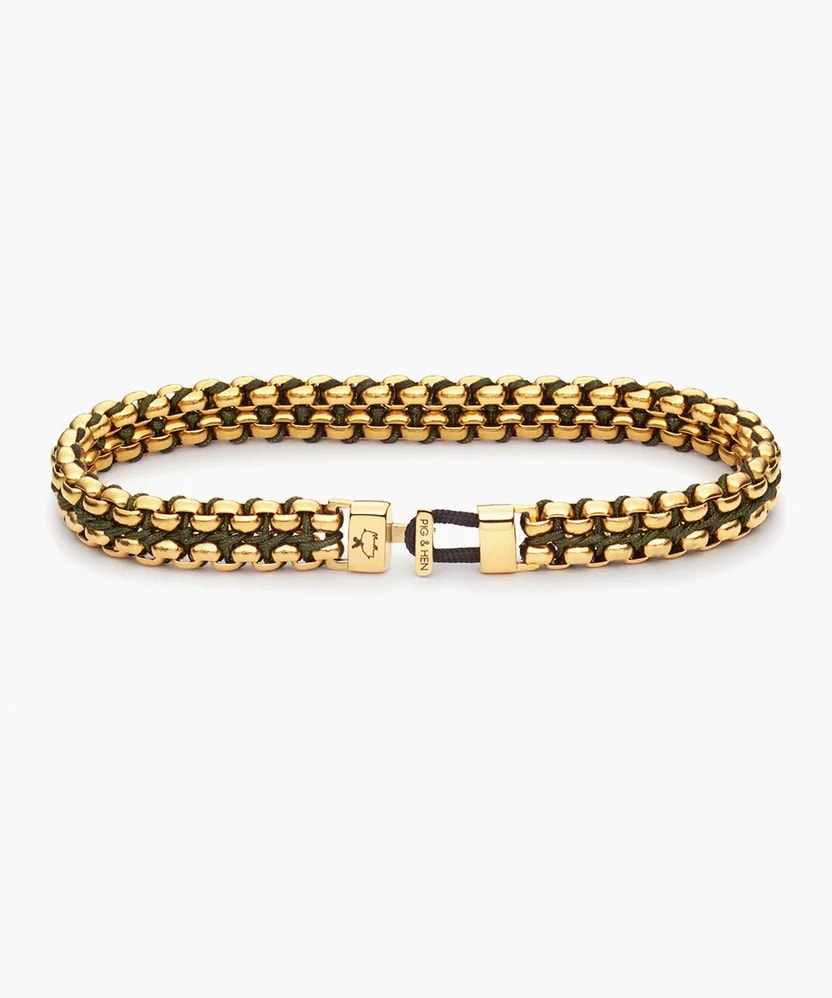 Catena Venetian 7mm armband – Army Gold