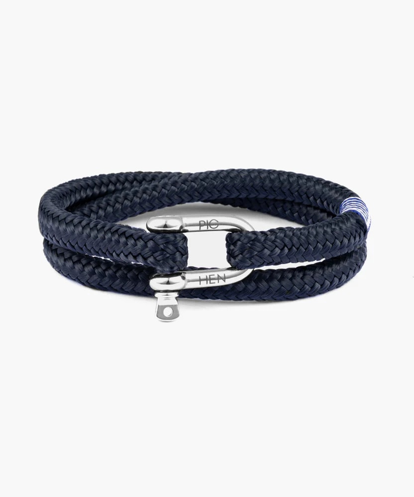 Salty Steve armband – Navy Silver