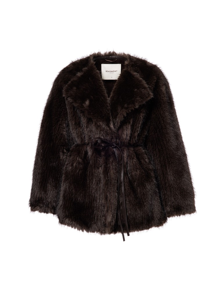 Evelyn short coat – Dark chocolate