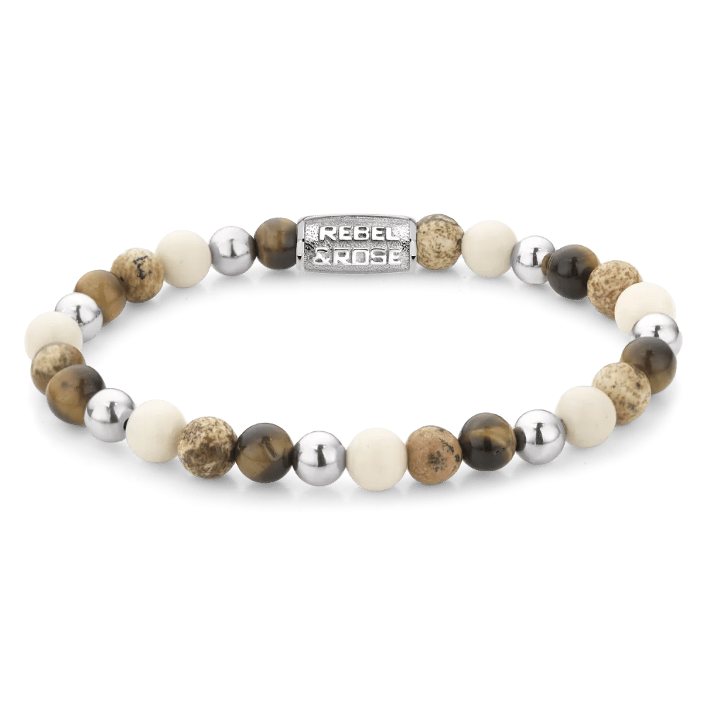 Beads - Autumn Love armband (60108) – Bruin, Mix, Zilver