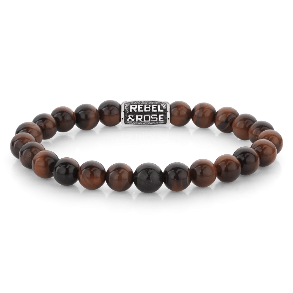 Beads - Tiger Red Vintage armband – Zwart, Bruin