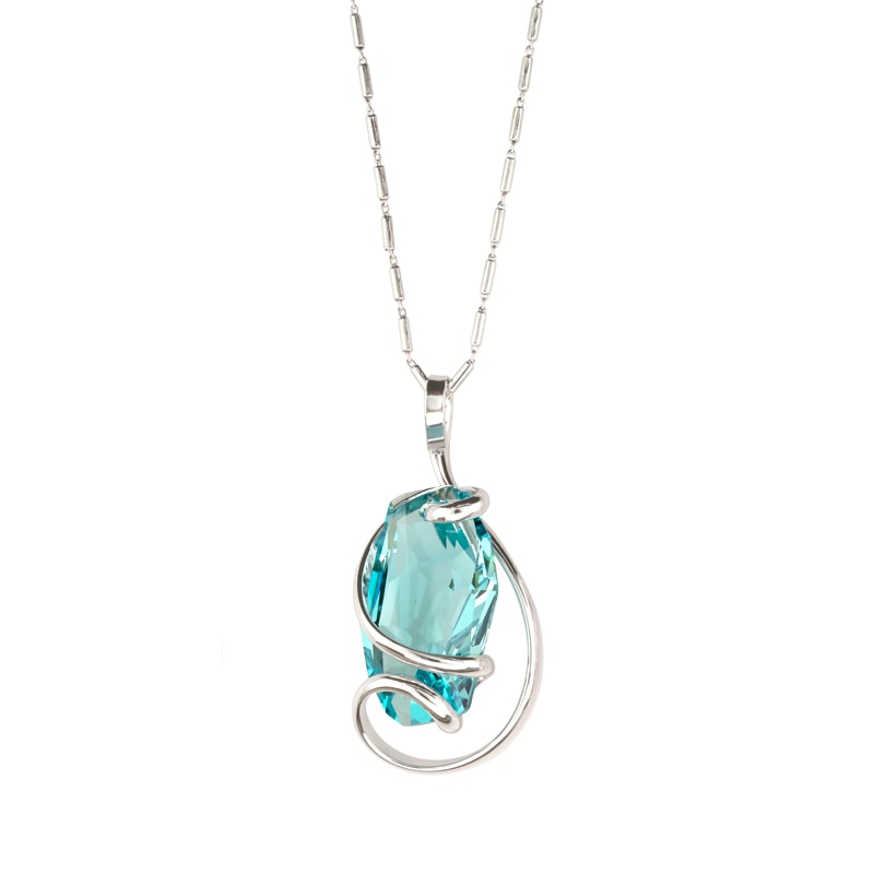 Meteor Turquoise ketting – Zilverkleurig, Turquoise