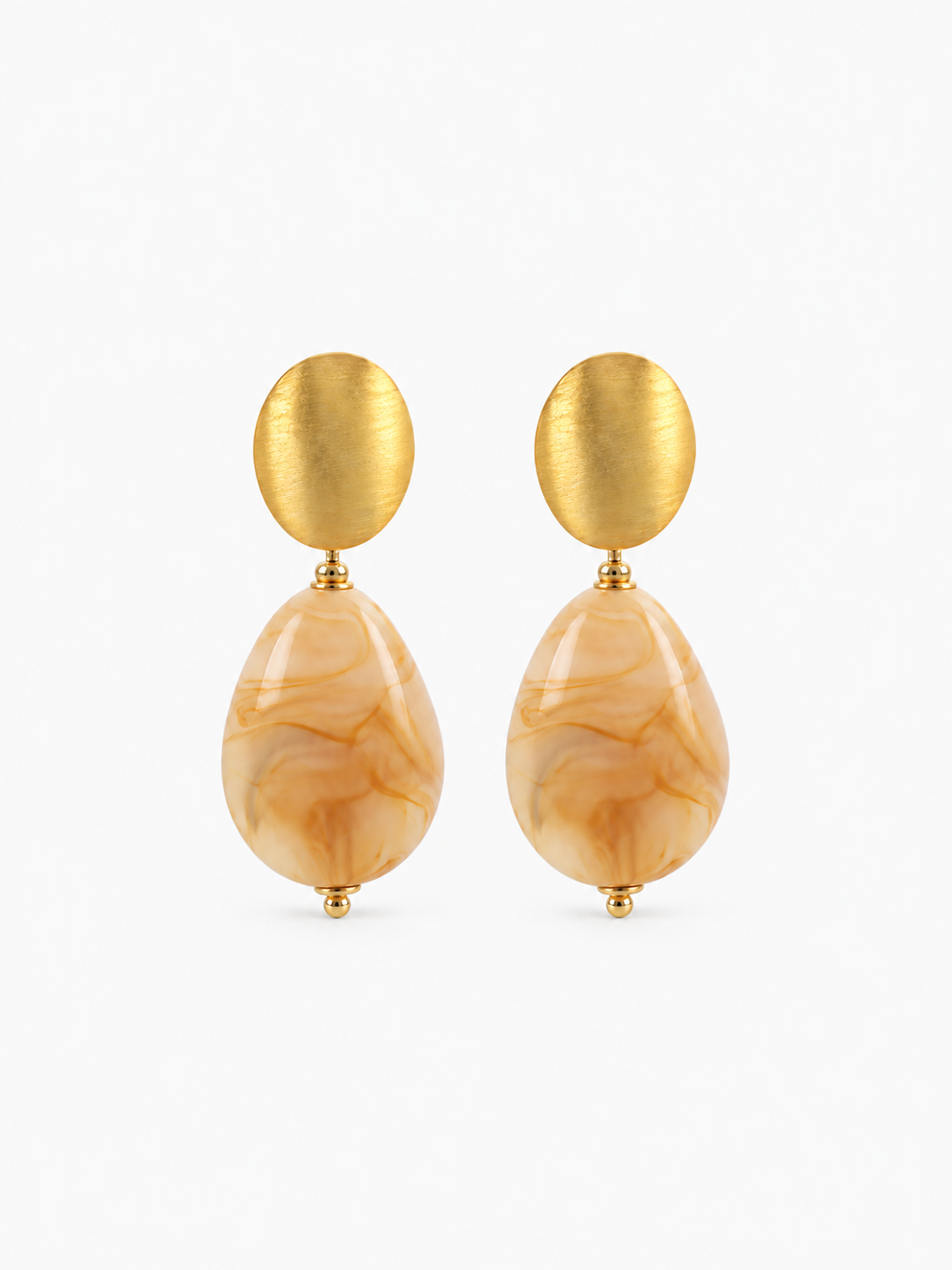 Amber oorbellen – Natural mix