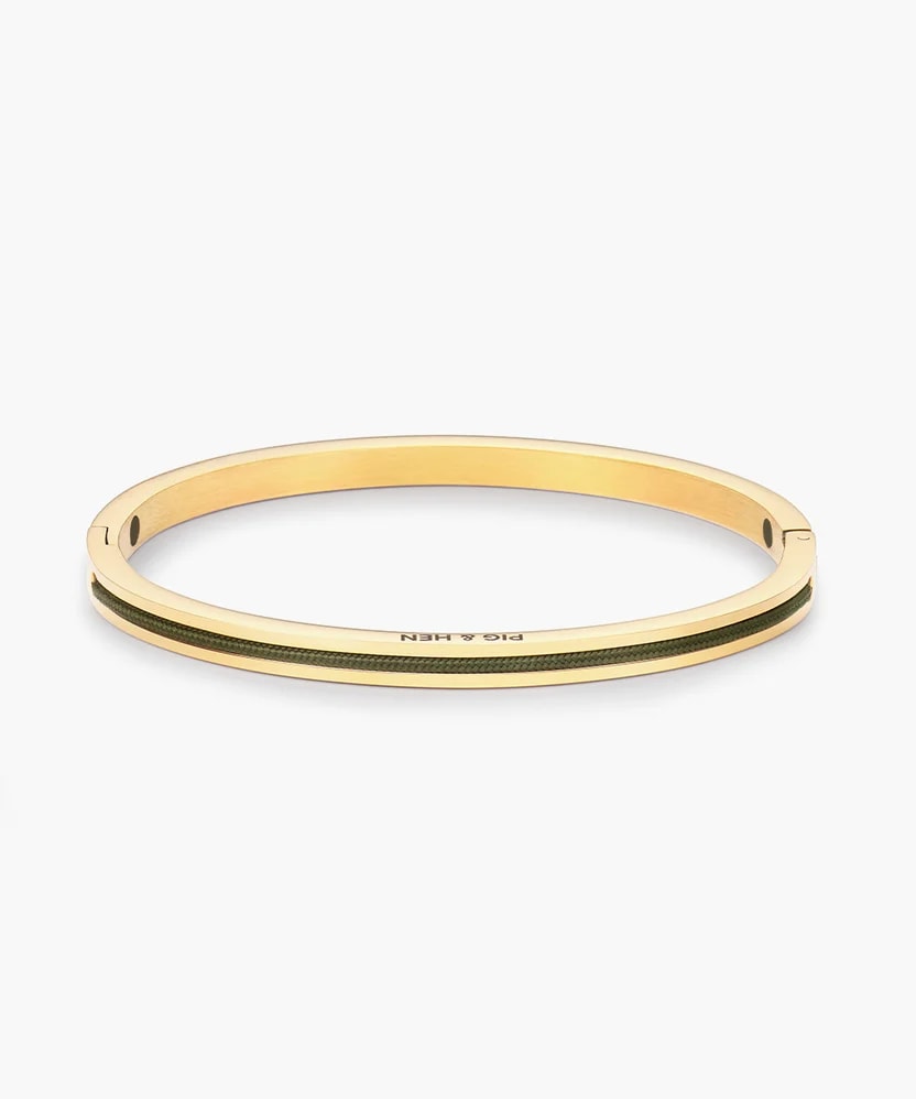 Maya Lou 4mm armband – Army Gold