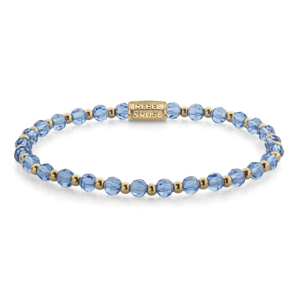 Beads - Mix Winter Blues Glam Rocks armband – Blauw, Mix, Goud