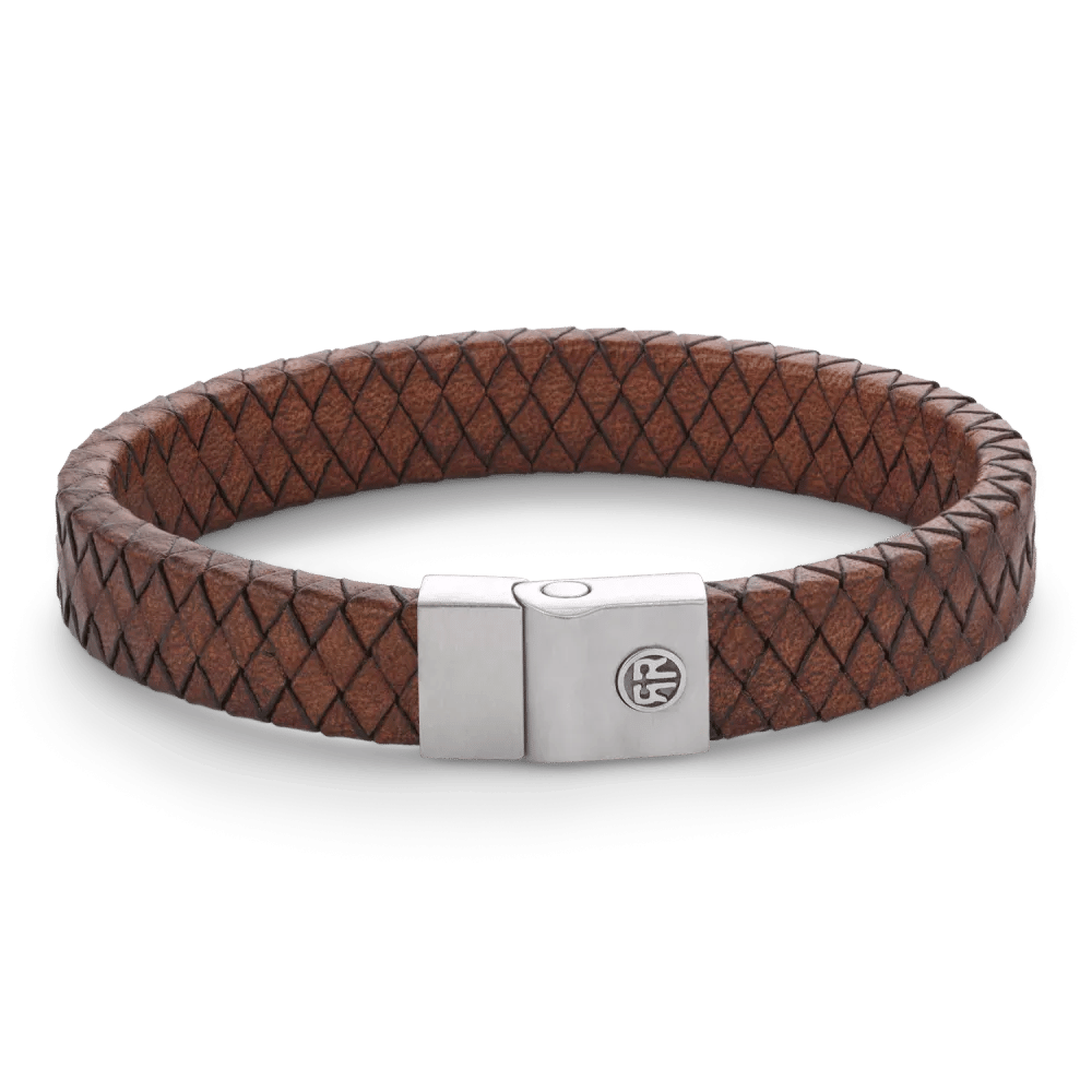 Full Metal Premium 12mm Vintage Brown armband – Bruin