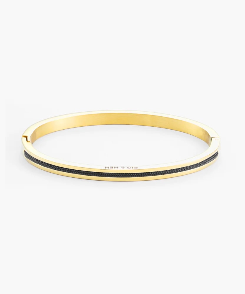 Maya Lou 4mm armband – Black Gold