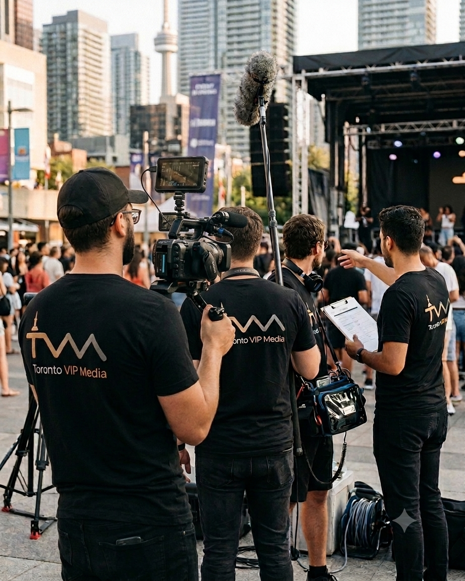 Toronto VIP Media production team on set