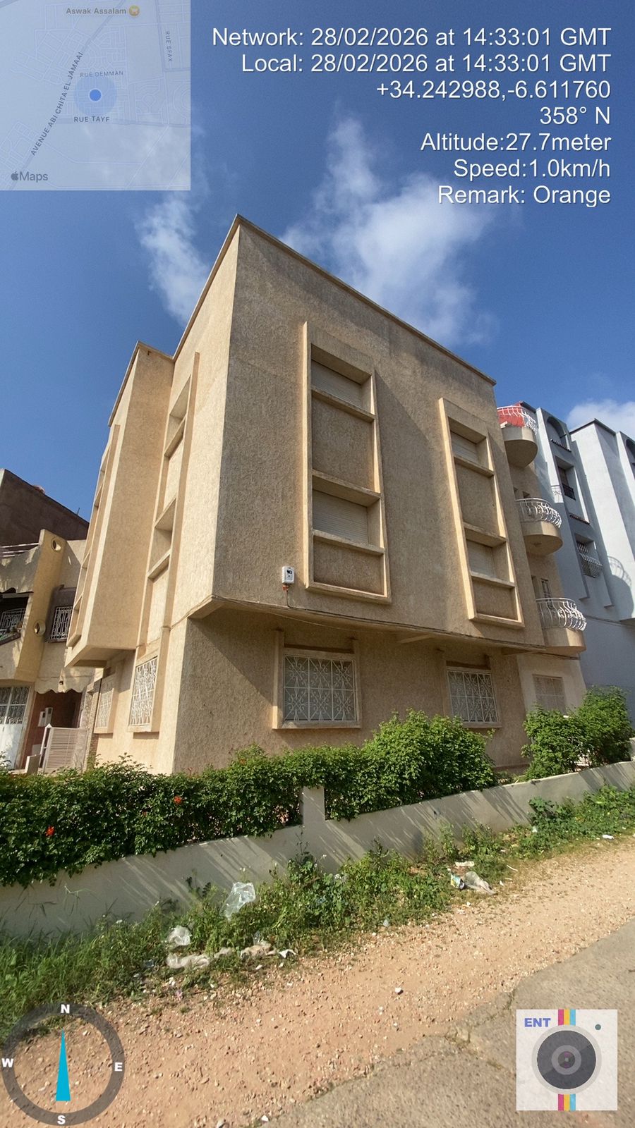 Code 11.0.62.031 — Habitation R+2 fermée — Bir Rami