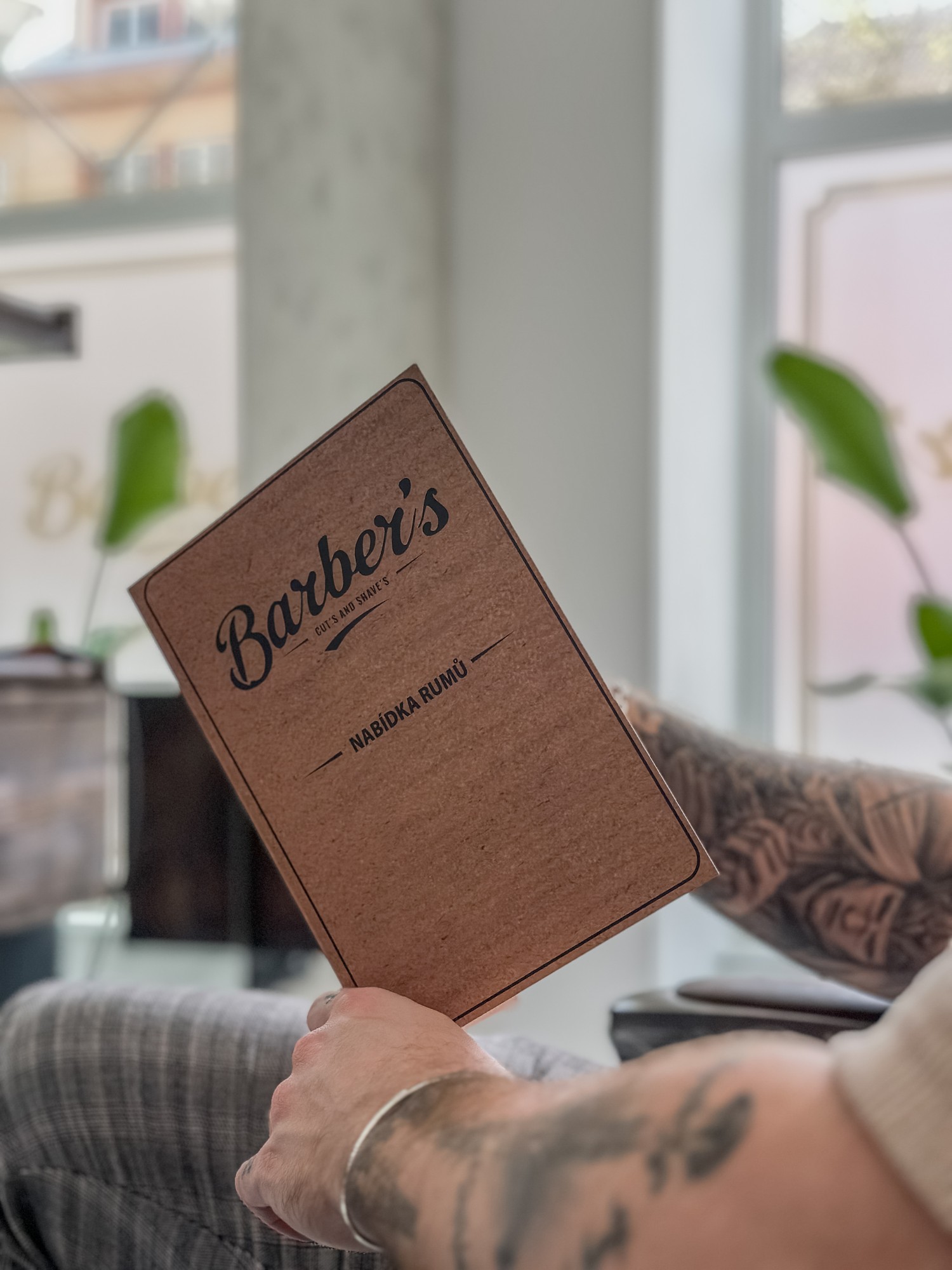Menu karta s ceníkem služeb Barber's Hodonín