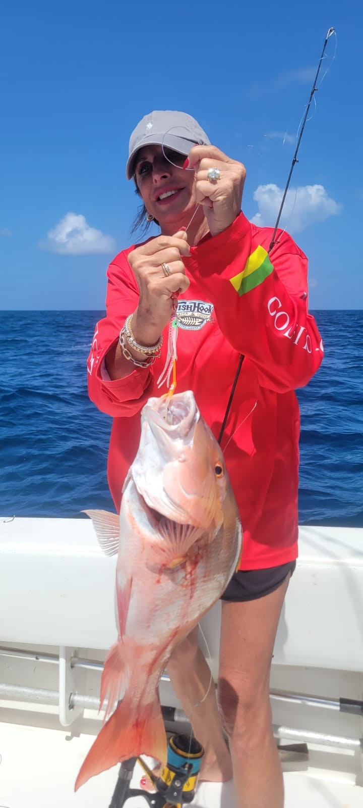 Beautiful mutton snapper on the jig