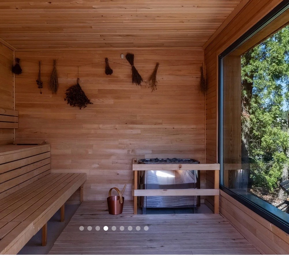 Sauna s výhledem do přírody