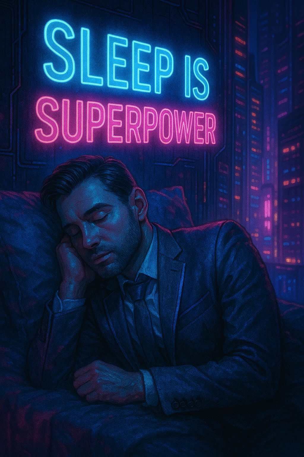 Spánkový kouč - muž spící v klidném prostředí