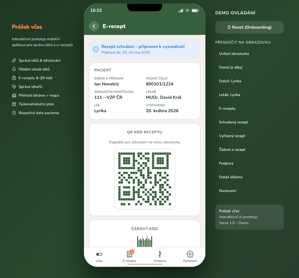 E-recept — QR kód