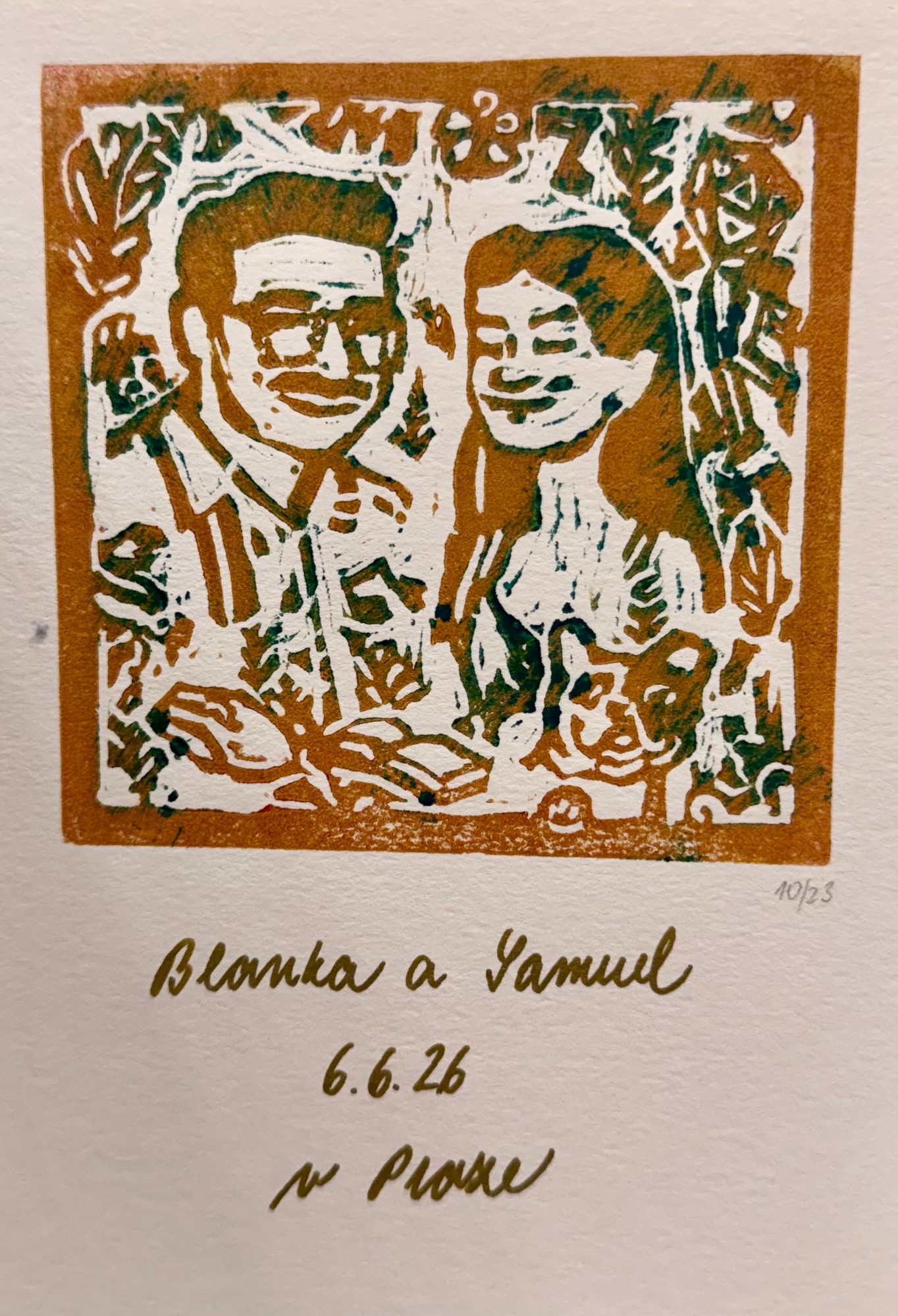 Linoryt Blanka & Samuel — jantarová verze