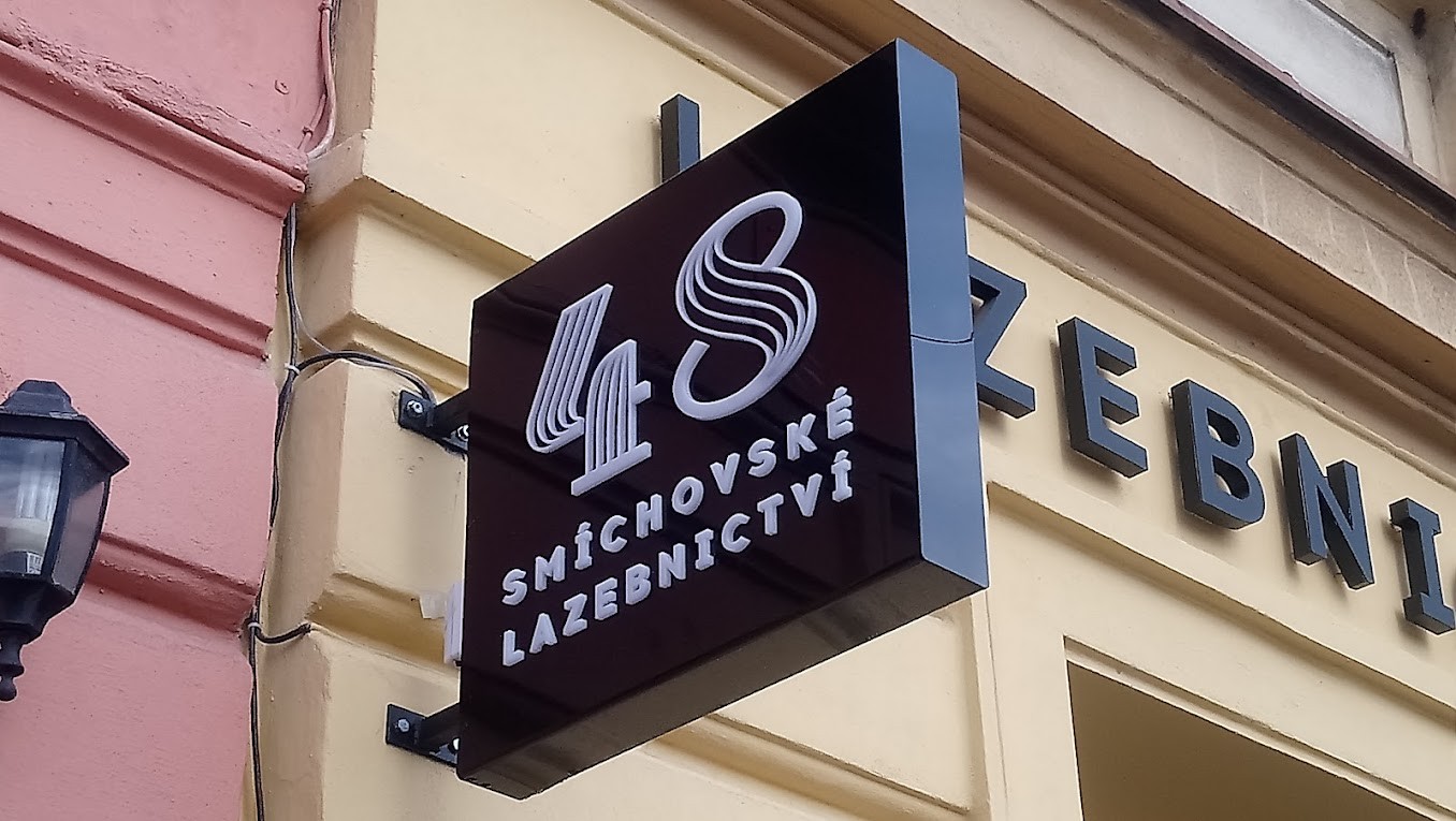 Světelná reklama Smíchovské Lazebnictví