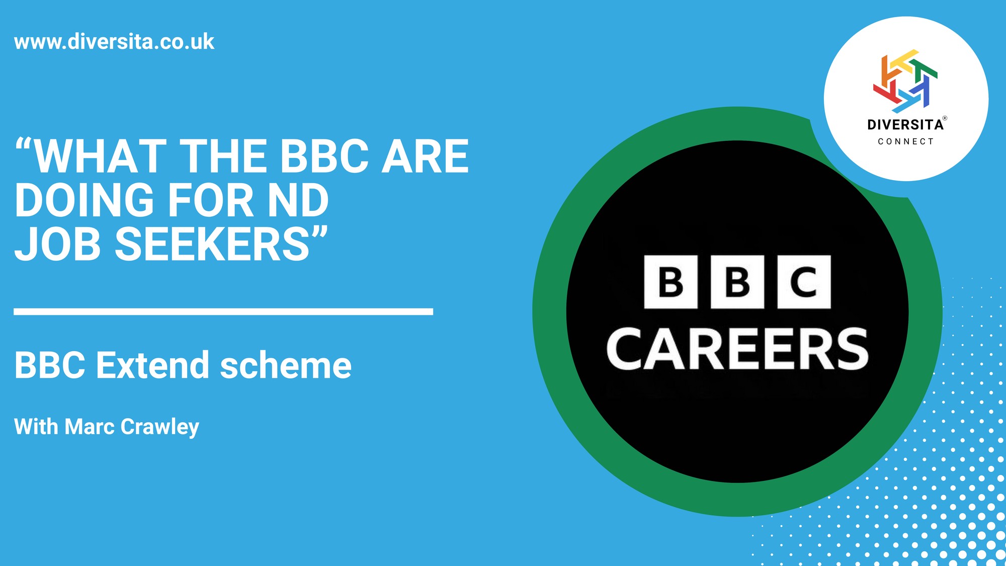 Webinar thumbnail: What the BBC are doing for neurodiverse job seekers