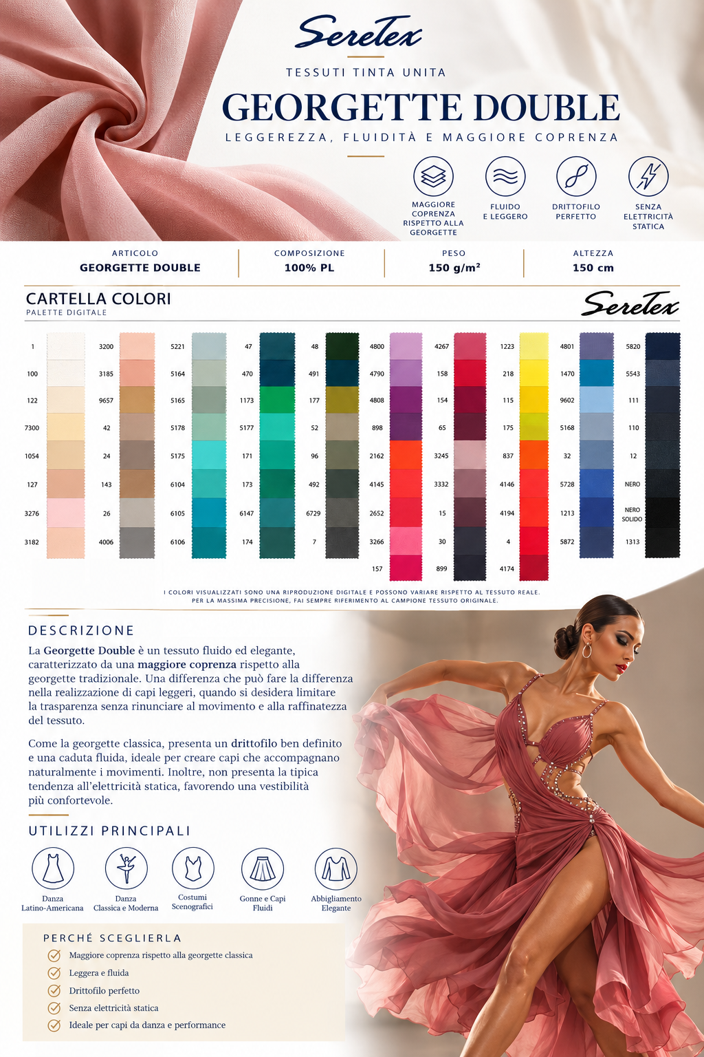 Cartella colori Doppia georgette - Cartella colori Doppia georgette