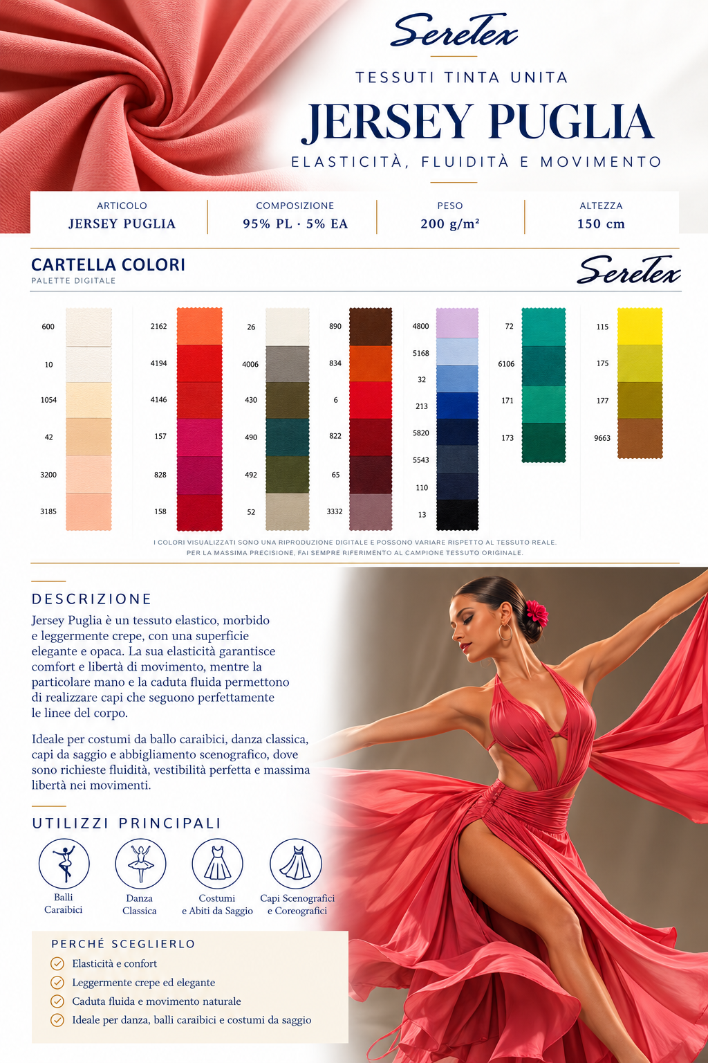 Cartella colori Jersey Puglia - Cartella colori Jersey Puglia