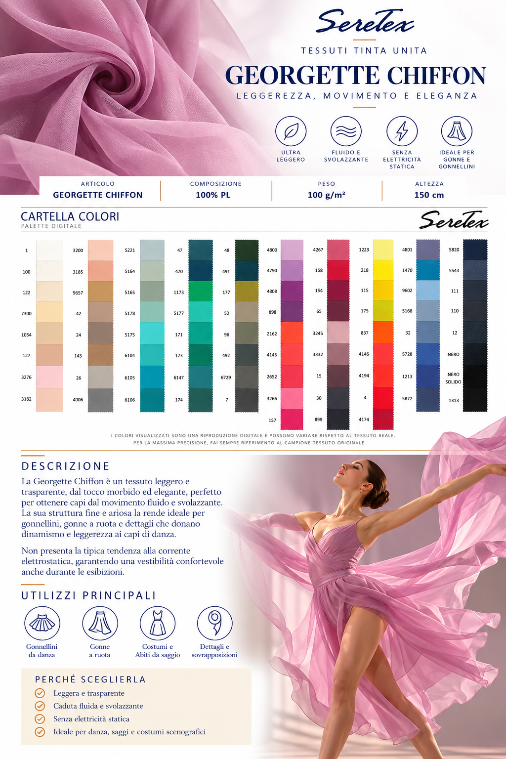 Cartella colori Georgette - Cartella colori Georgette