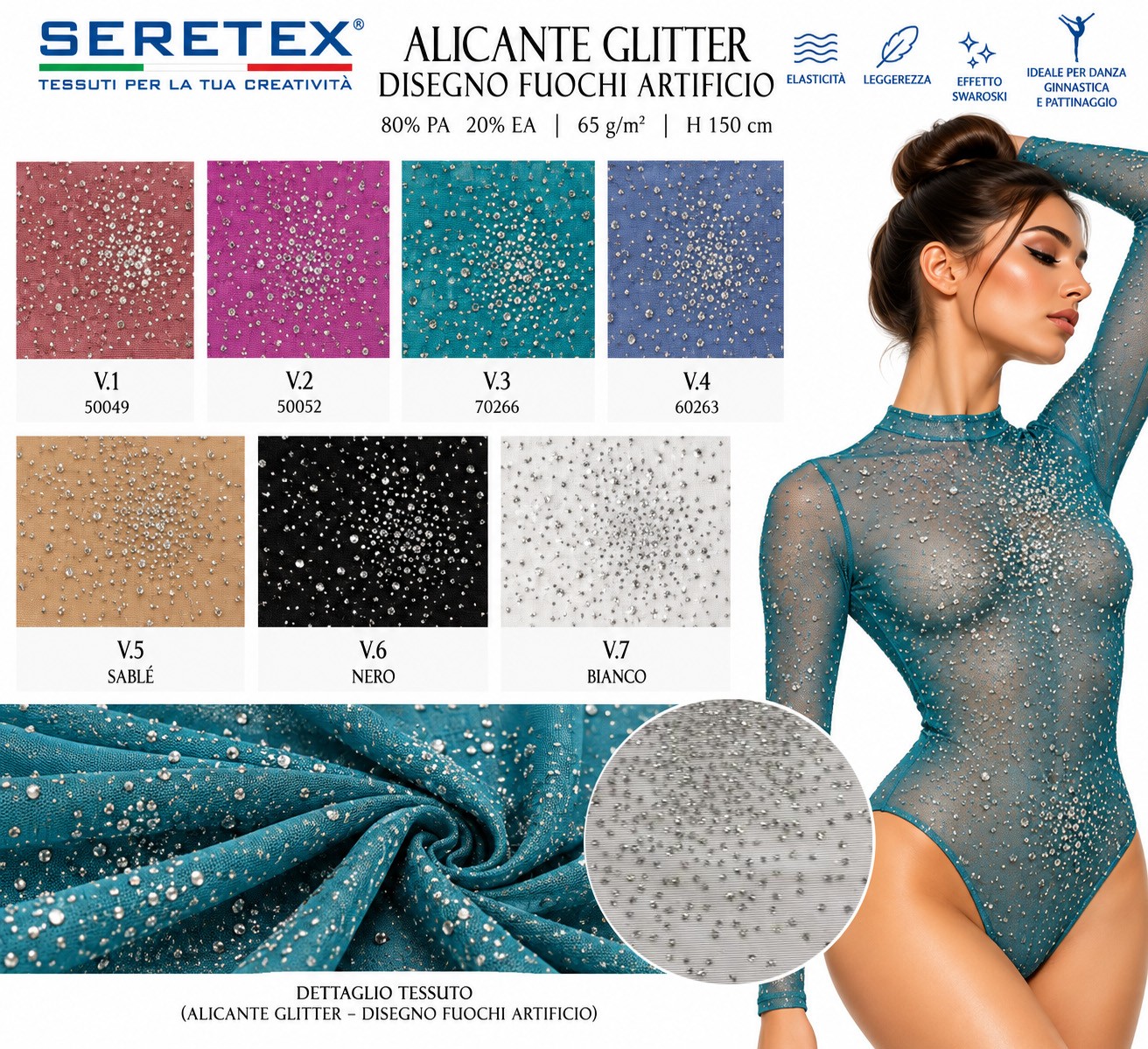 Cartella colori Alicante glitter - Disegno fuochi d'artificio