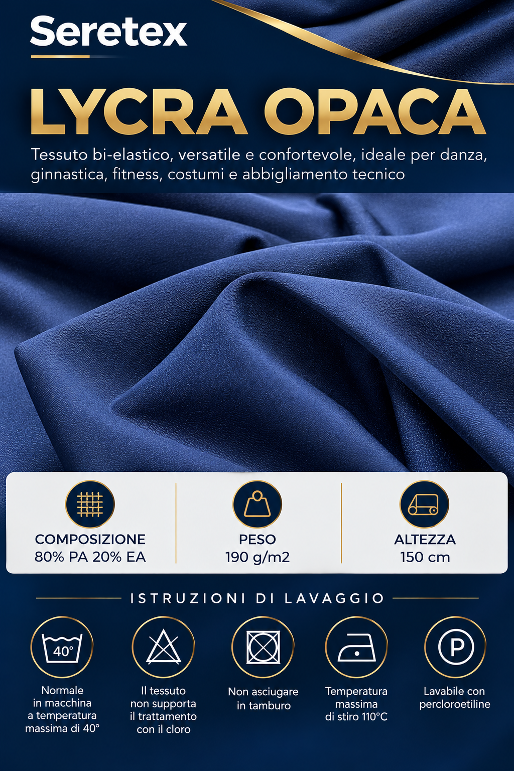 Cartella colori Lycra opaca - Etichetta premium