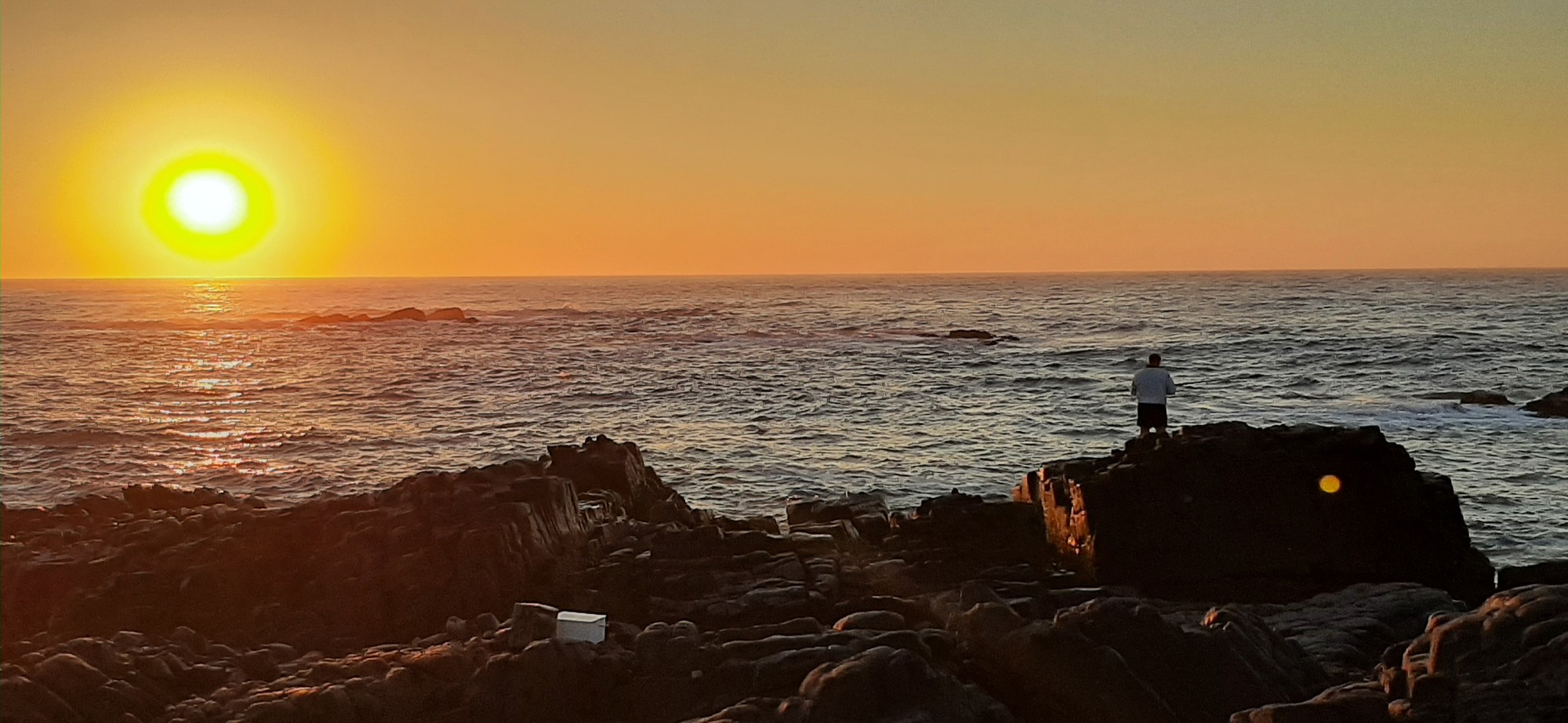 Watching the sunset from the rocks — pure Wild Coast magic