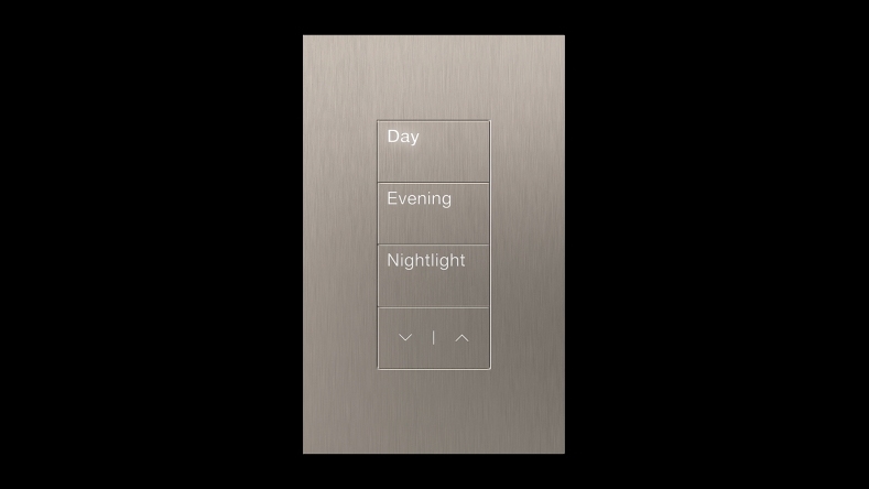 Lutron lighting keypad integrated with Control4