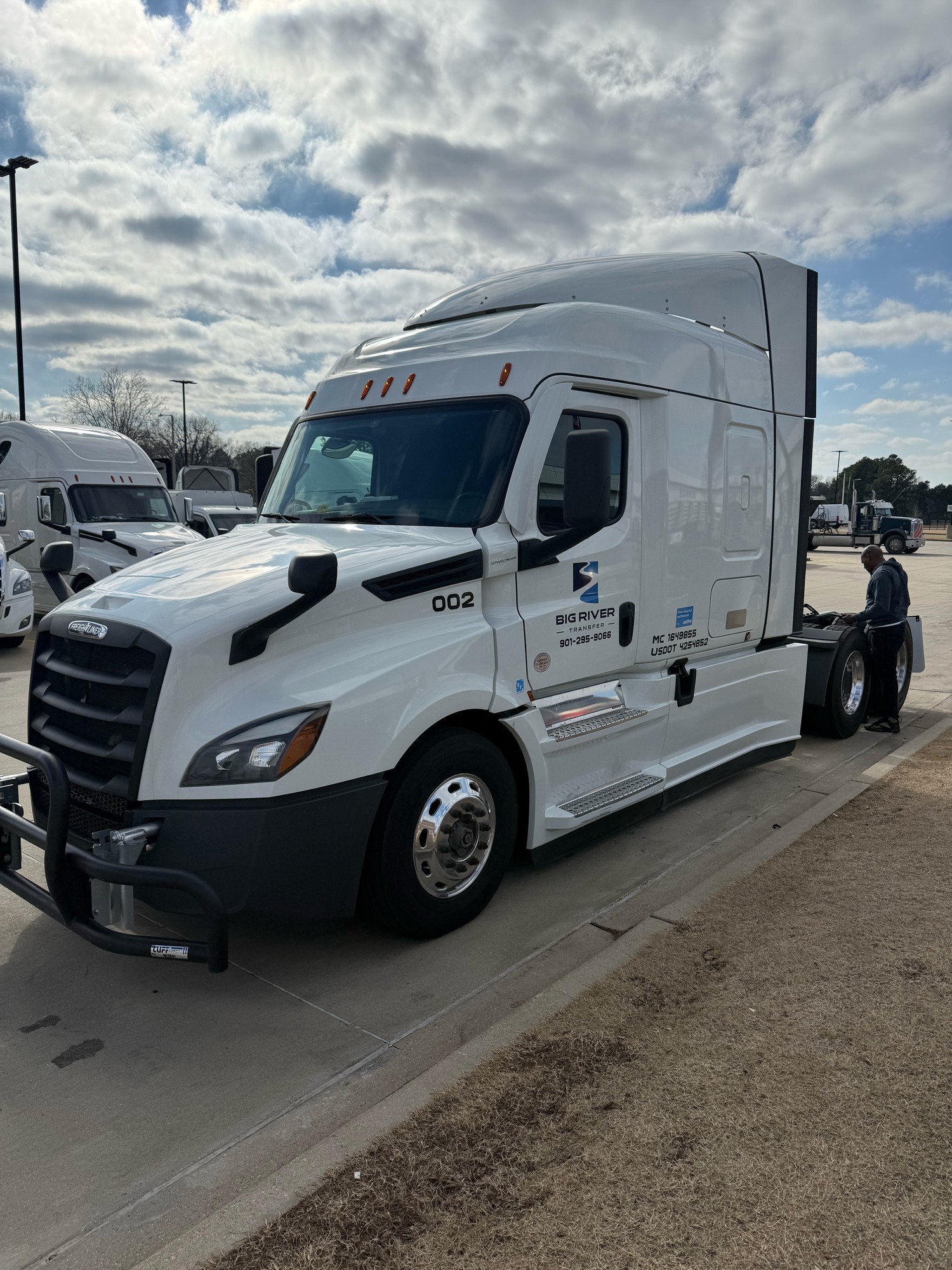 Big River Transfer flatbed truck on the road