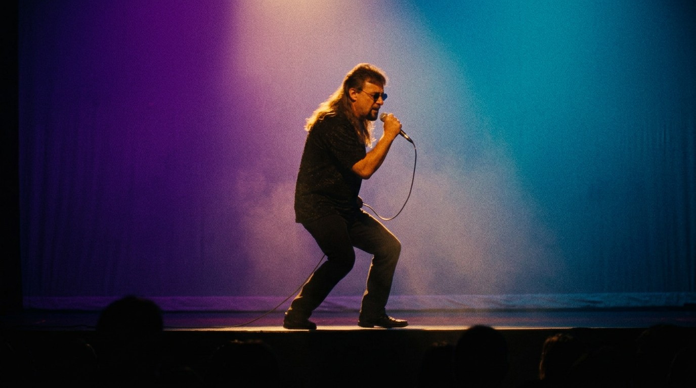 Steve Montgomery performing on stage