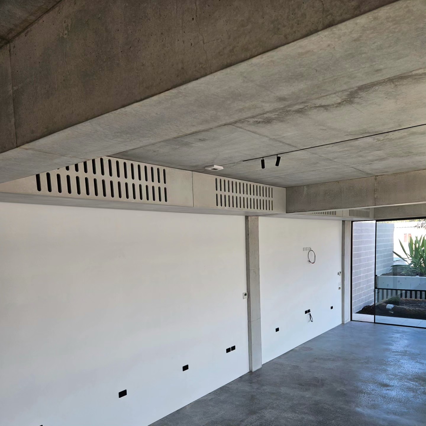Custom architectural grille installation detail