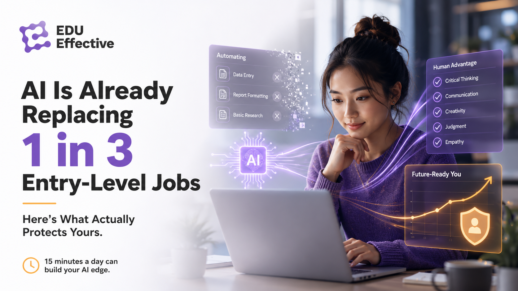 AI Is Already Replacing 1 in 3 Entry-Level Jobs. Here's What Actually Protects Yours