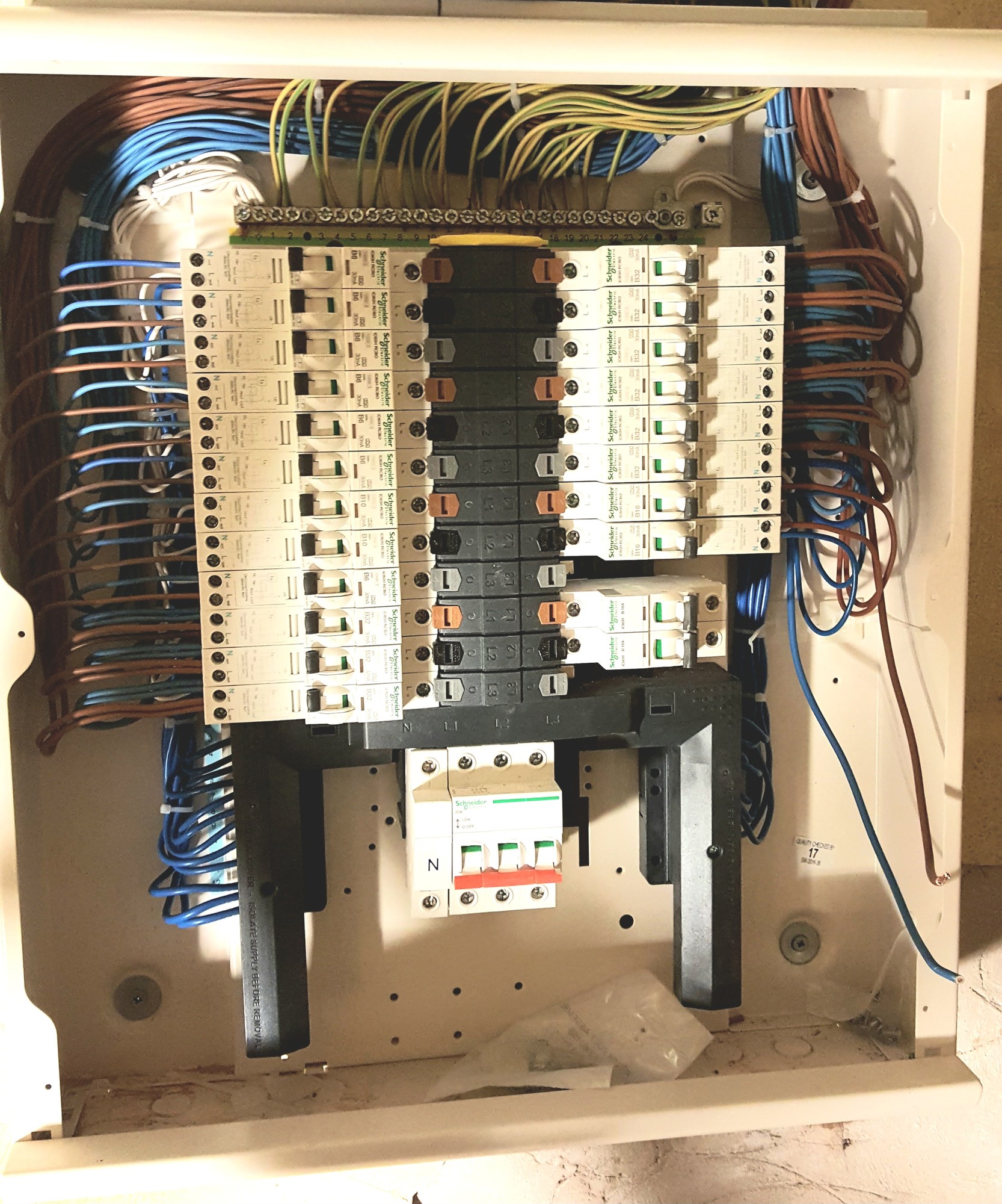 Office electrical installation detail in Manchester