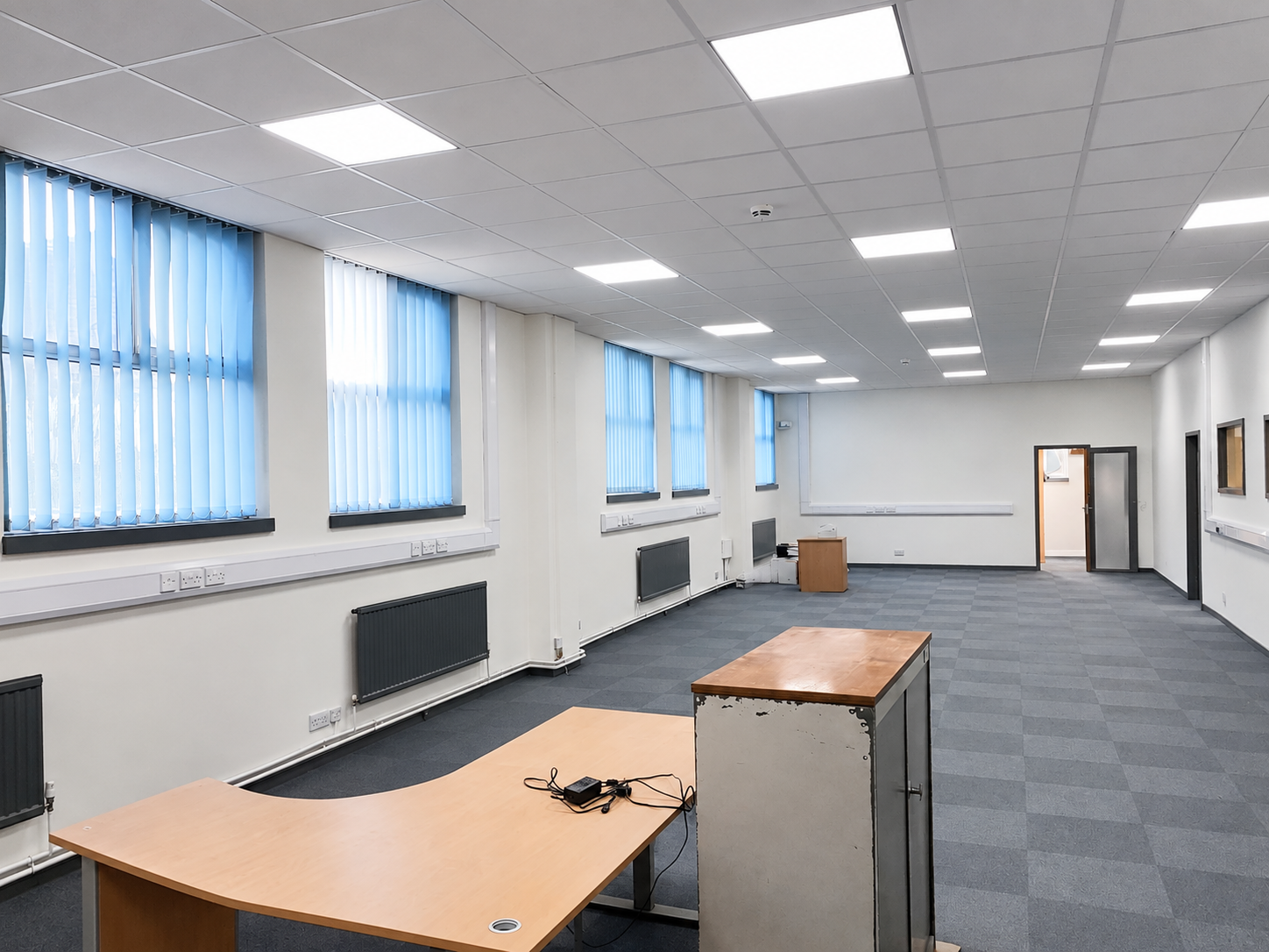 Completed office lighting installation in Manchester