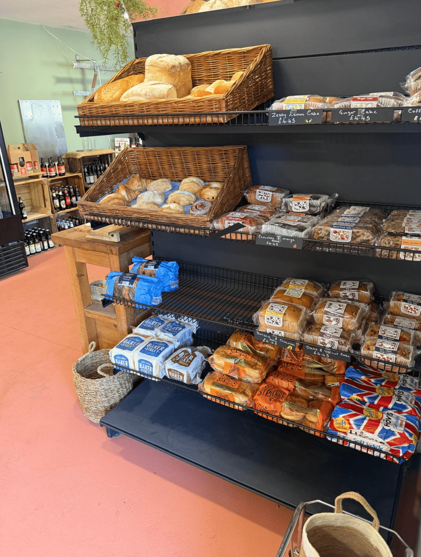 Fresh local produce in the farm shop