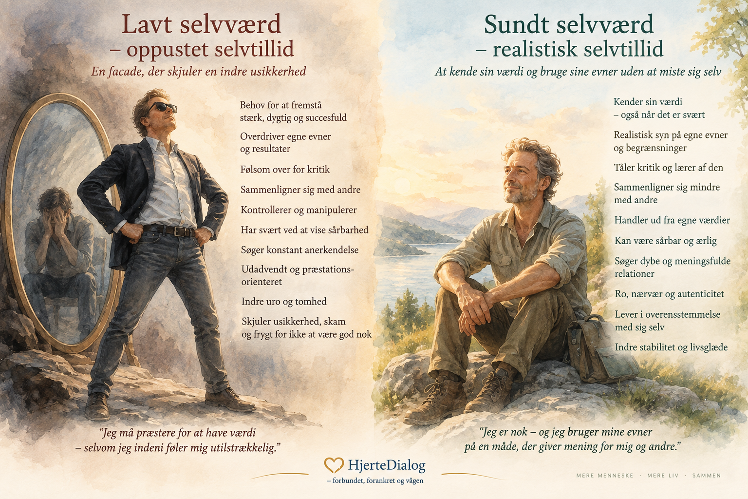 Selvværd-illustration - artikel om selvværd og vejen hjem til dig selv