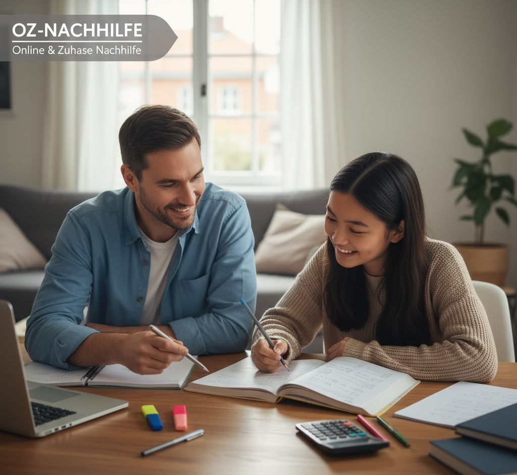 Glückliche Schüler:innen beim gemeinsamen Lernen mit Tablet