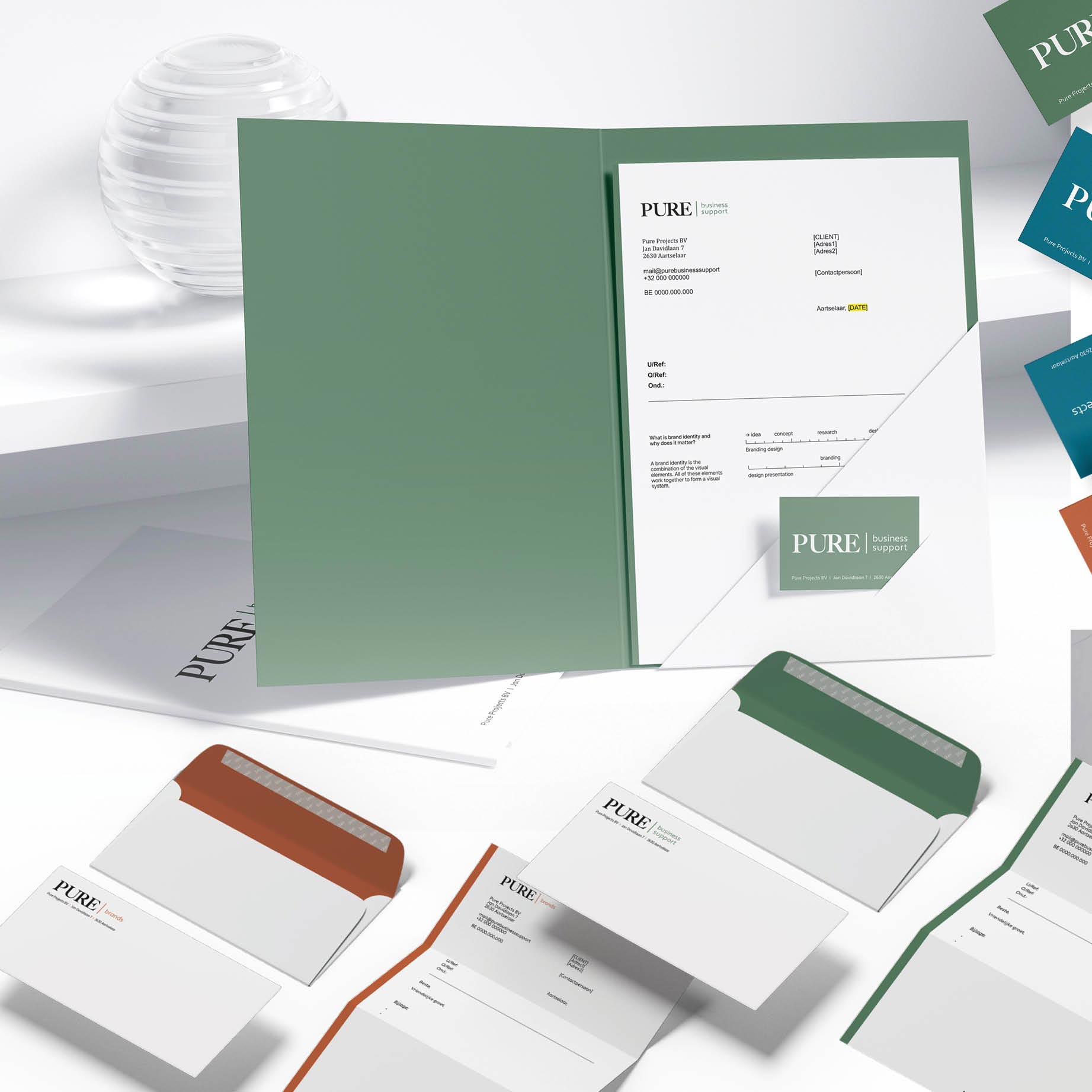 Huisstijlontwerp uit het portfolio van Studiofraai