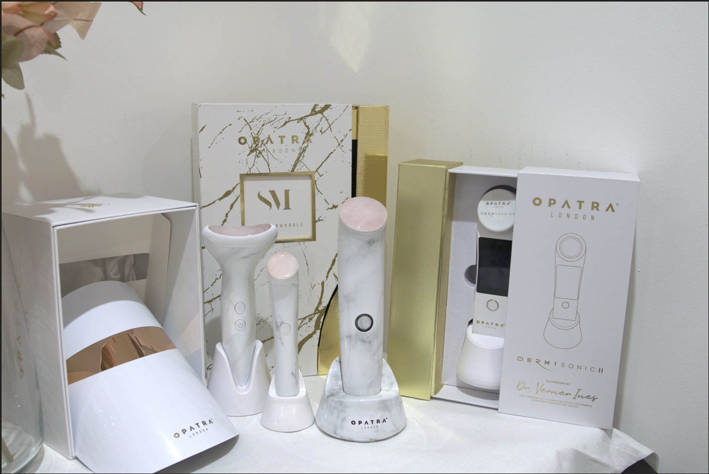 Opatra London DermisoniC II marble collection — premium skincare devices available at Yves Beauty
