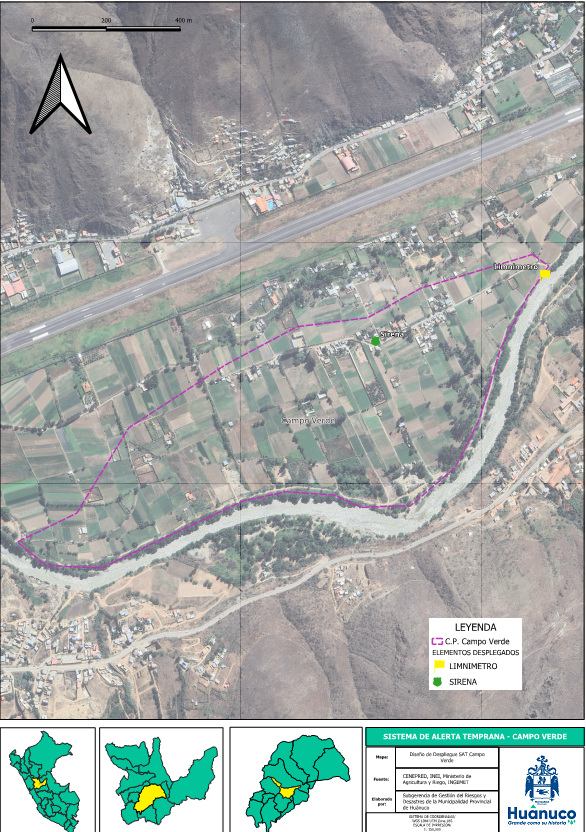 Mapa de susceptibilidad ante inundaciones del sector Campo Verde, Centro Poblado de Colpa Baja, Huánuco