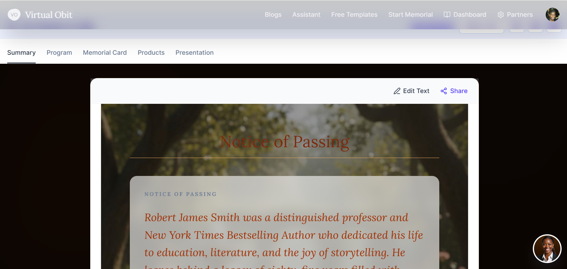 Print and design view — Classic and Modern templates with font controls