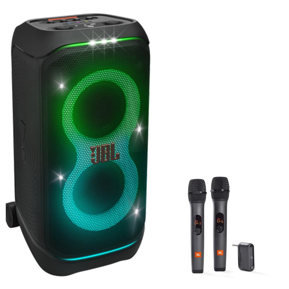JBL PartyBox 320 se dvěma bezdrátovými mikrofony