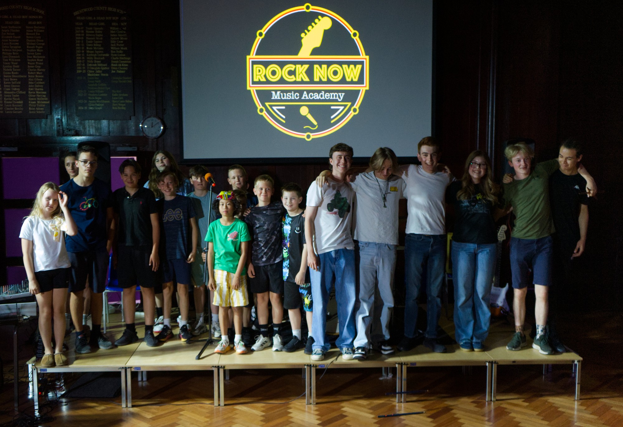 Rock Now Music Academy students playing music together