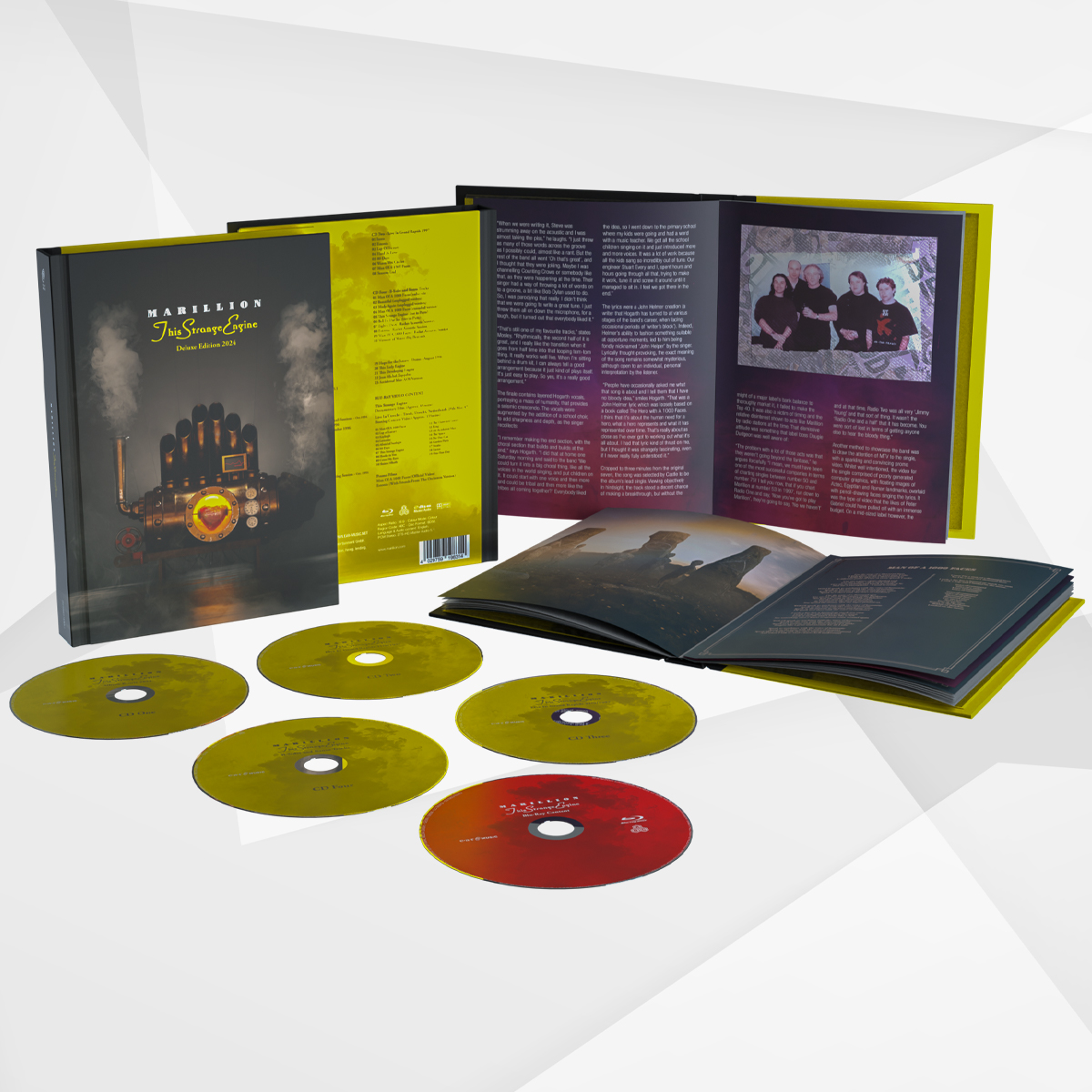Marillion This Strange Engine deluxe edition box set with yellow discs and hardcover book