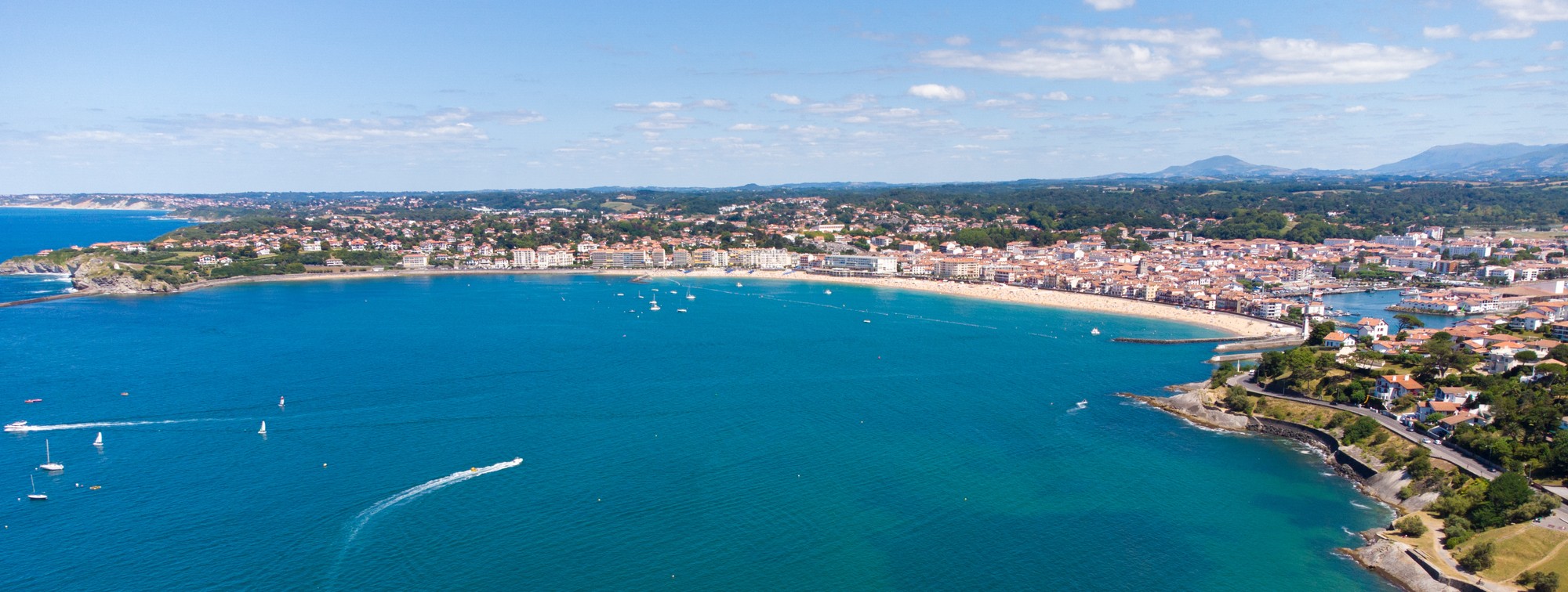 Vue de la baie de Saint-Jean-de-Luz depuis la villa